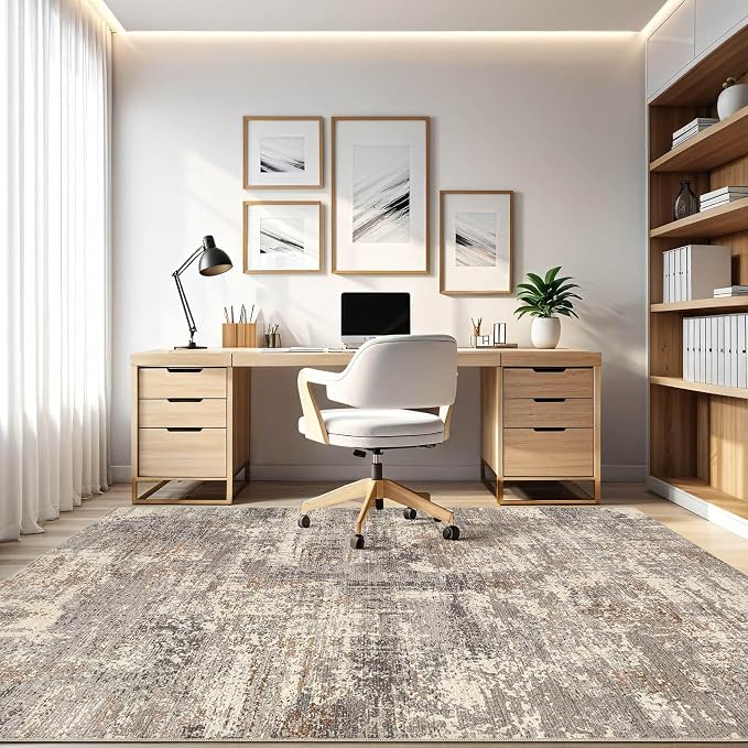 LOONGRUG Area Rug 5x7 Washable Neutral Modern Living Room Rugs Brown Black | - Image 8