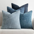 MIULEE Soft Decorative Chenille Pillow Covers Blue Series 16x16 Pack of 4 | by MIULEE