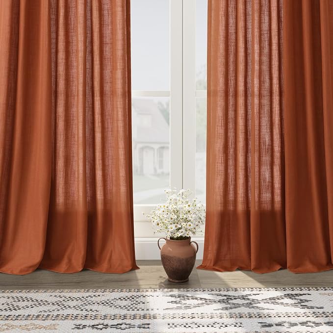 Terracotta Curtains 80 Inches Length - Image 2