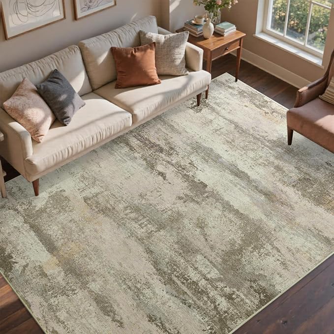4x6 Ft Abstract Area Rugs for Living Room, Soft Non-Slip Modern Washable Rugs - Image 2