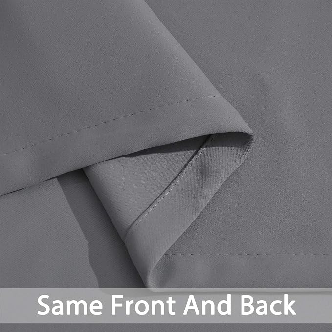 Yakamok Grey Room Darkening Curtains 84 inch Gray Sliding Door Drapes | 1 - Image 6