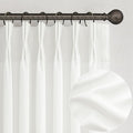 Extra Long Pinch Pleat Snow White Semi Sheer Curtains 108 Inches Long by PleatedDrapes