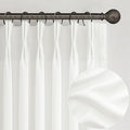 PleatedDrapes White Linen 102 Inch Long Curtains by PleatedDrapes