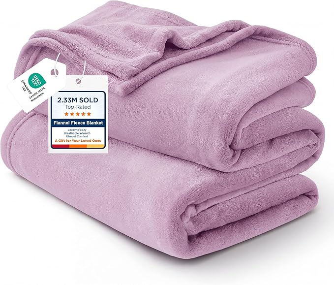 Bedsure GentleSoft Fleece Blankets Queen Size Lilac Lavender by Unknown