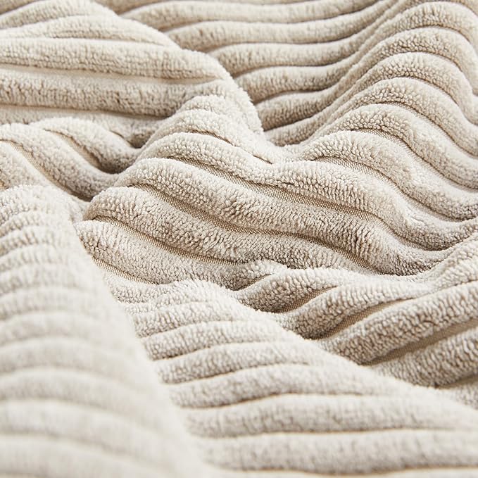 Fancy Homi 2 Packs Neutral Taupe Big Decorative Throw Pillow Covers 24x24 Inch - Image 5
