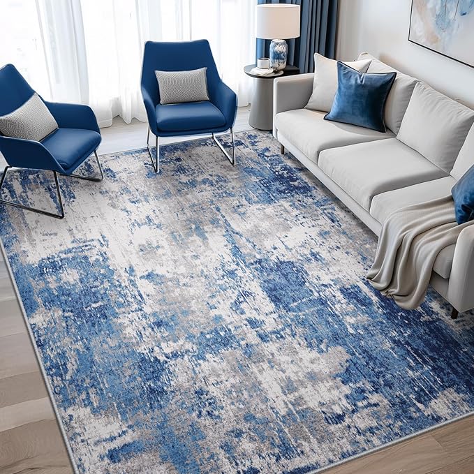 RELEANY Washable 5'x8' Abstract Area Rug by RELEANY