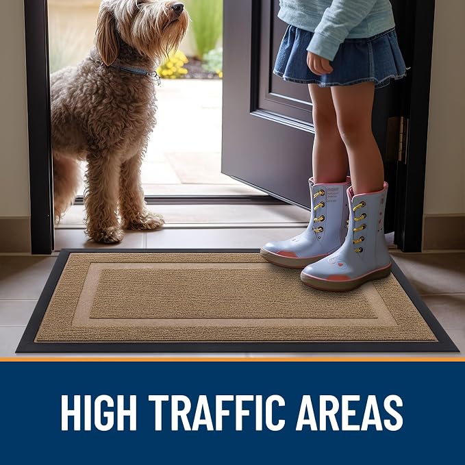 OLANLY Front Door Mat Outside 71x23, All-Season Heavy-Duty Rubber Doormat | - Image 7