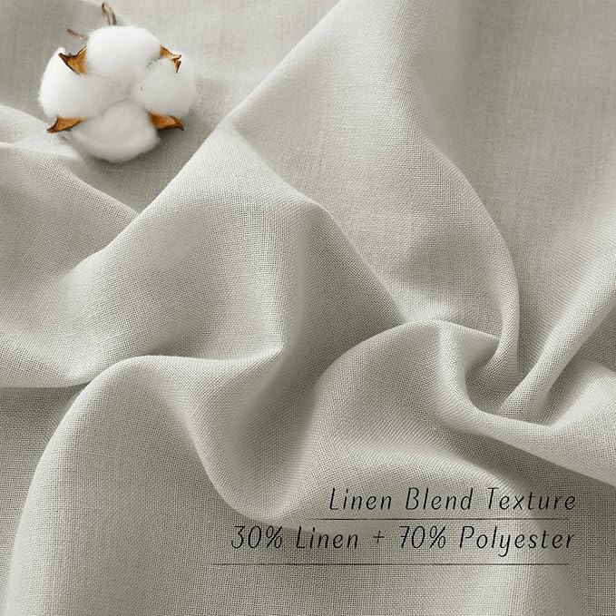 NICETOWN Rustic Linen 102 inch Long Curtains - Image 5
