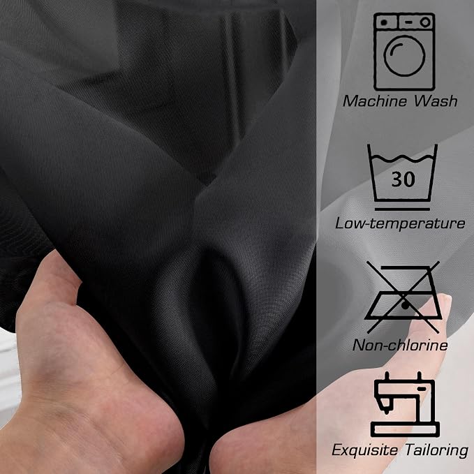 Simplebrand Rod Pocket Top Solid Voile Sheer Curtains - Image 7