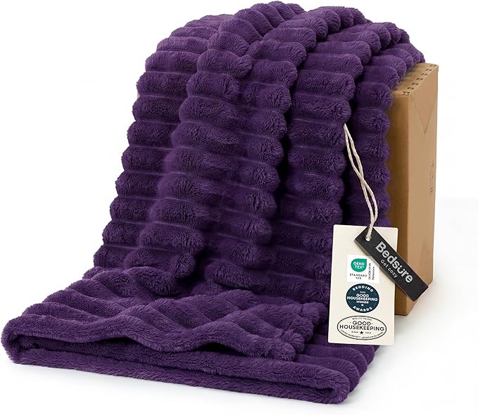 Bedsure Soft Twin Blanket for Bed Decor Gifts Purple 60"x80" | Birthday Gifts by Unknown