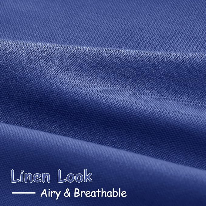 Extra Long Classic Blue Linen Curtains 120 Inch - Image 5
