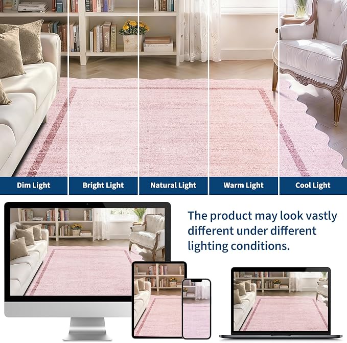 GarveeHome Scalloped Washable Runner Rug 2x6 Non Slip Kitchen Rug - Image 9
