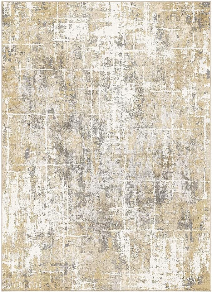 DMOYEST Area Rug Living Room Rugs 10x14 Washable Abstract Carpet | Neutral - Image 9