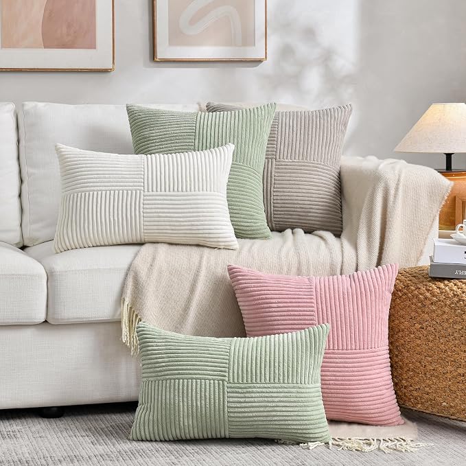 Fancy Homi 2 Packs Tan Long Lumbar Decorative Throw Pillow Covers 12x24 Inch - Image 7