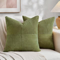 Fancy Homi 2 Packs Moss Green Euro Decorative Throw Pillow Covers 28x28 Inch by Fancy+Homi
