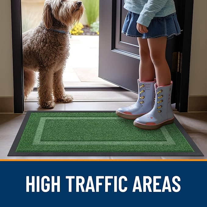 OLANLY Front Door Mat Outside 47x32, All-Season Heavy-Duty Rubber Doormat | - Image 7