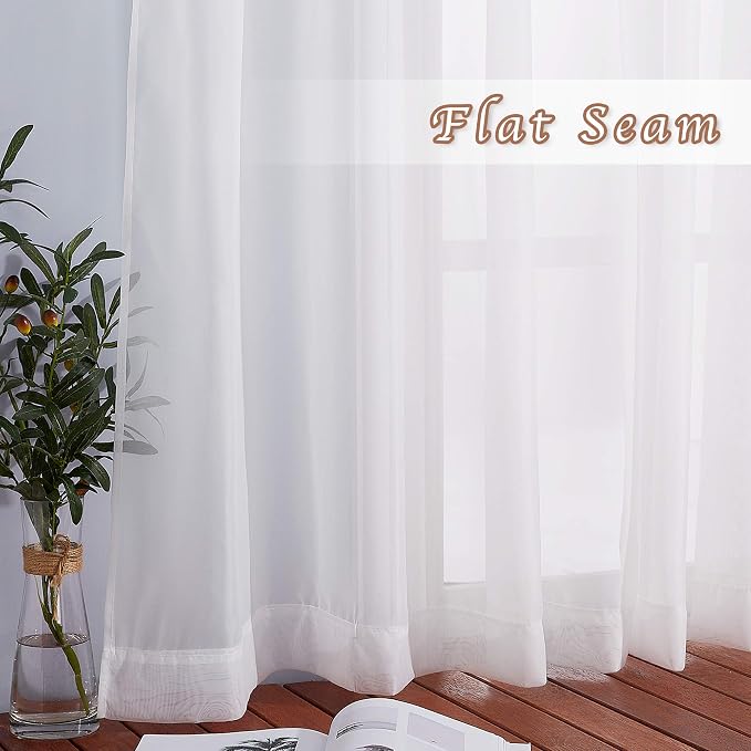 NICETOWN Sheer Window Curtains 96" Long - Image 6