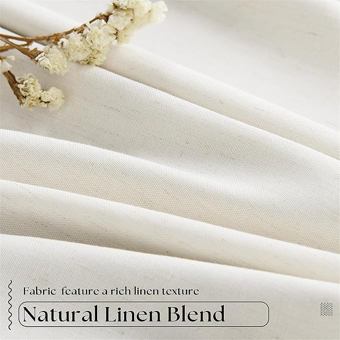Pinch Pleated Linen Blackout 96 Inch Curtains - Image 5