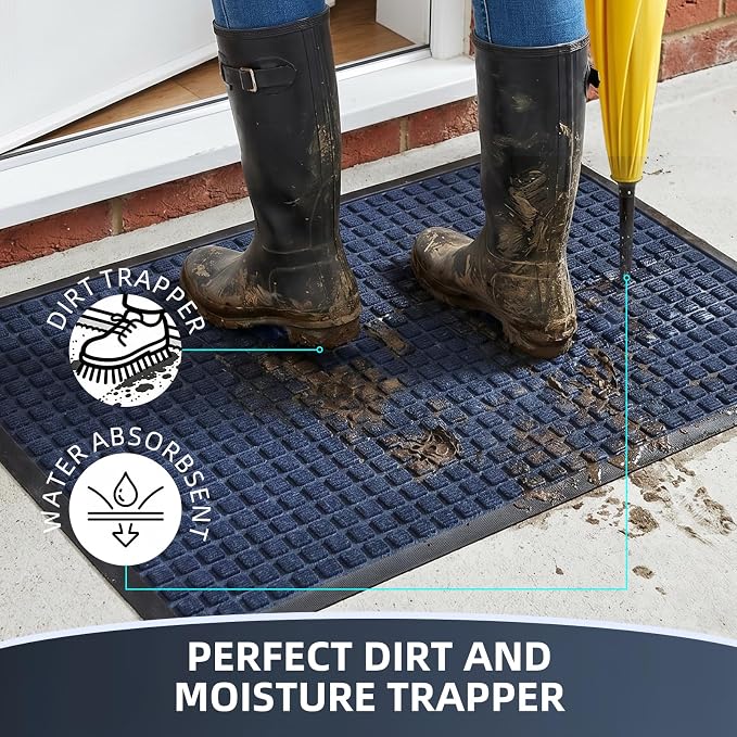 Front Door Mat Outside Entrance, Heavy Duty Waterproof Doormat | 47.5"x35.5" - Image 3