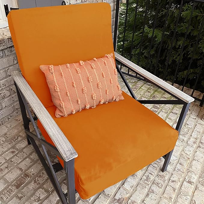 Sqodok Patio Cushion Cover 24x22 inch, Outdoor Seat Cushion Slip Cover - Image 9