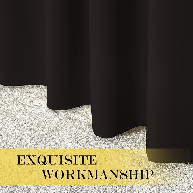 NICETOWN Blackout Sliding Door Curtains 84 Inch Length, Extra Wide Room Divider - Image 5