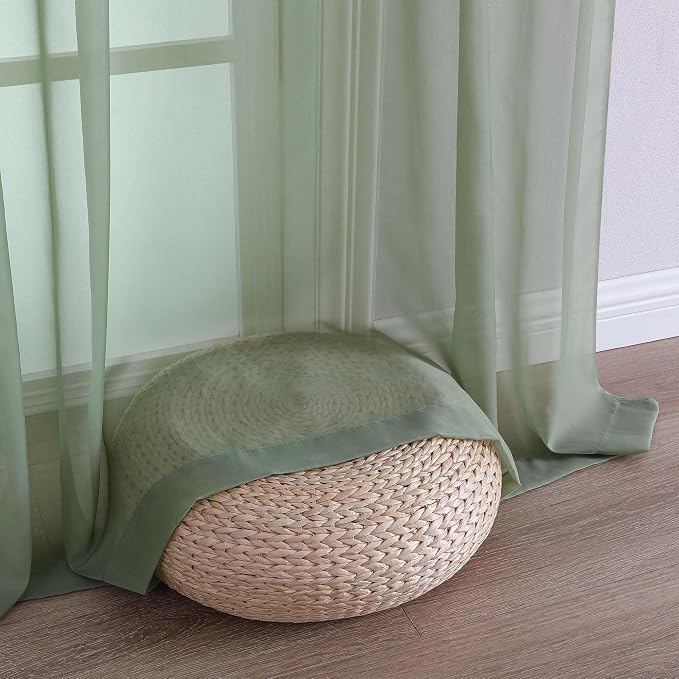 Sage Green Bedroom Curtains 96 Length - Image 6