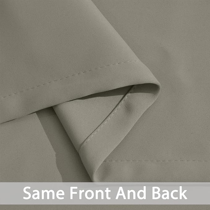 Yakamok Room Darkening Curtains 52x84 inch Length Taupe-Living Room | 2 panels - Image 6