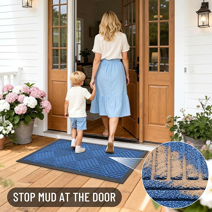 OLANLY Front Door Mat Outside Entrance 33x21, Waterproof Heavy-Duty Doormat | - Image 7
