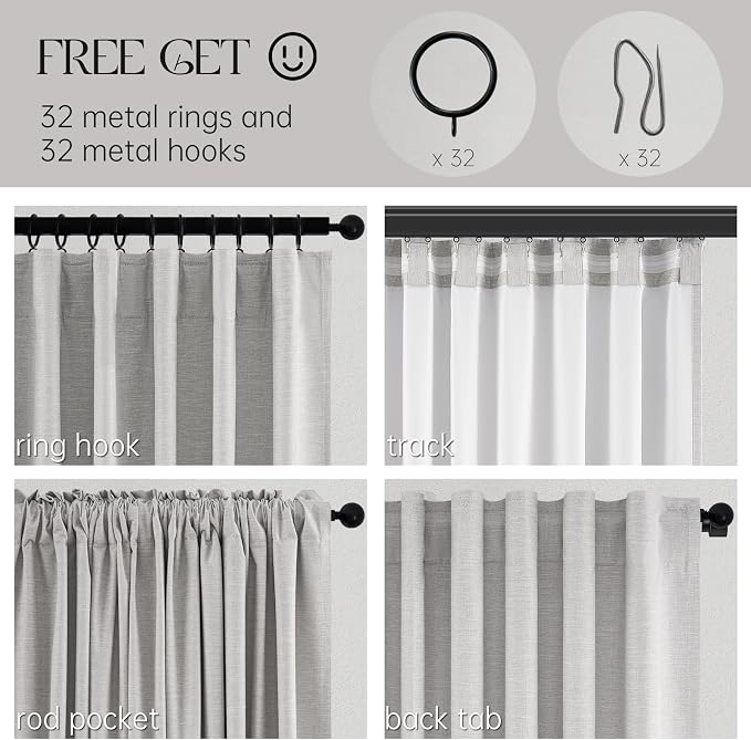 Extra Wide Total Blackout 96 Inch Curtains 70 Inches Wide - Image 5