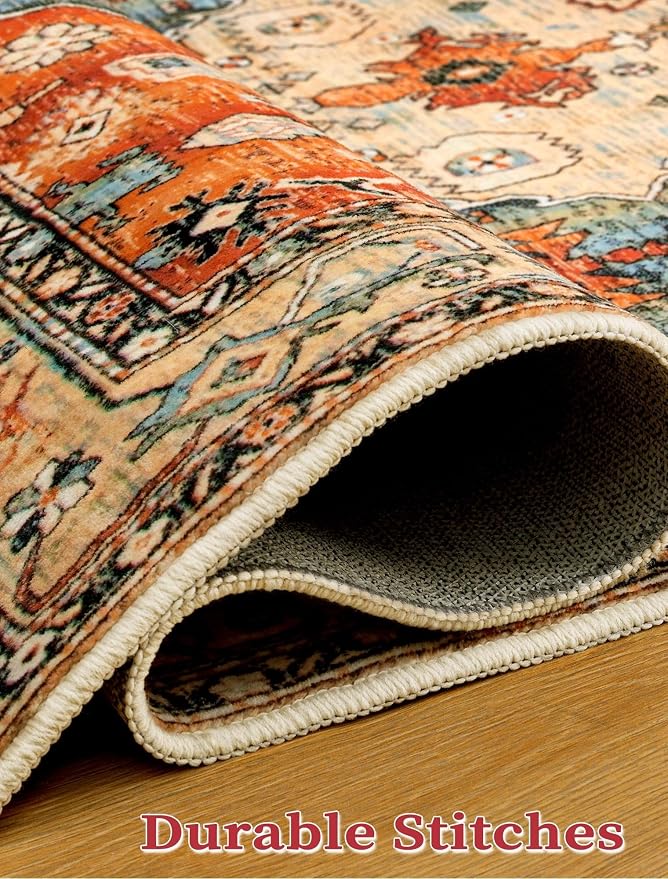 SERISSA 2x6 Washable Non Slip Boho Runner Rug - Image 7