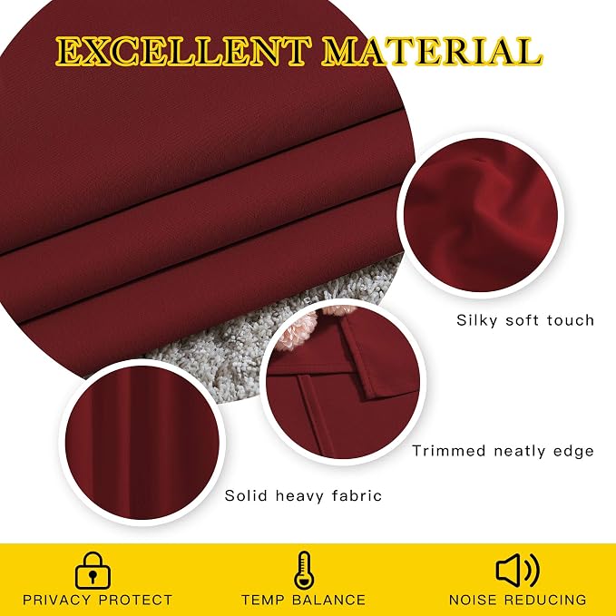 NICETOWN Blackout Doorway Curtains 80 inches Long 2 Panels Set, Grommet Thermal - Image 4