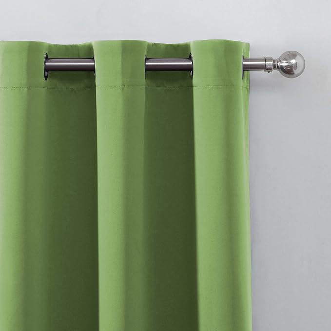 Light Green Thermal Blackout Curtains/52 x 108 Inch/Set of 2 Panels Room - Image 7