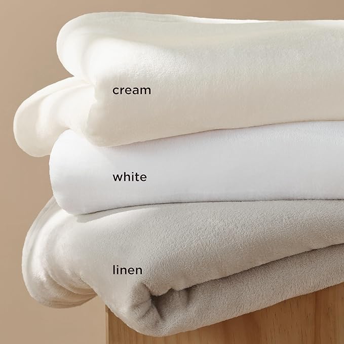 Bedsure GentleSoft Cream Throw Blanket - Image 4
