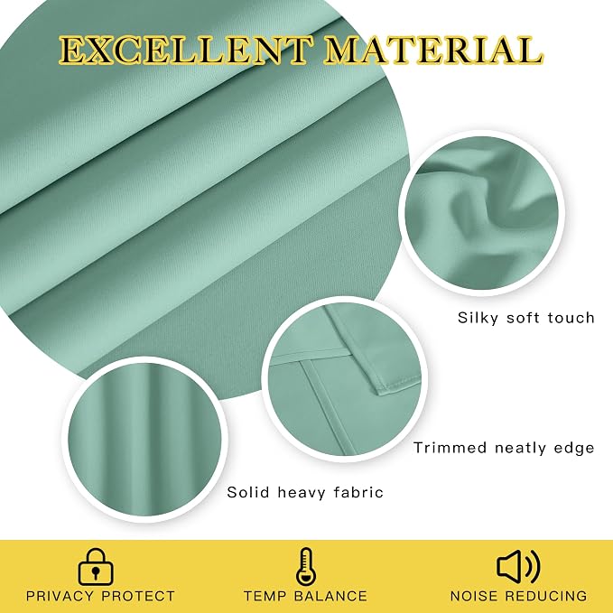 NICETOWN Sliding Door Window Treatment Blackout Patio Door Curtain Panels - Image 3