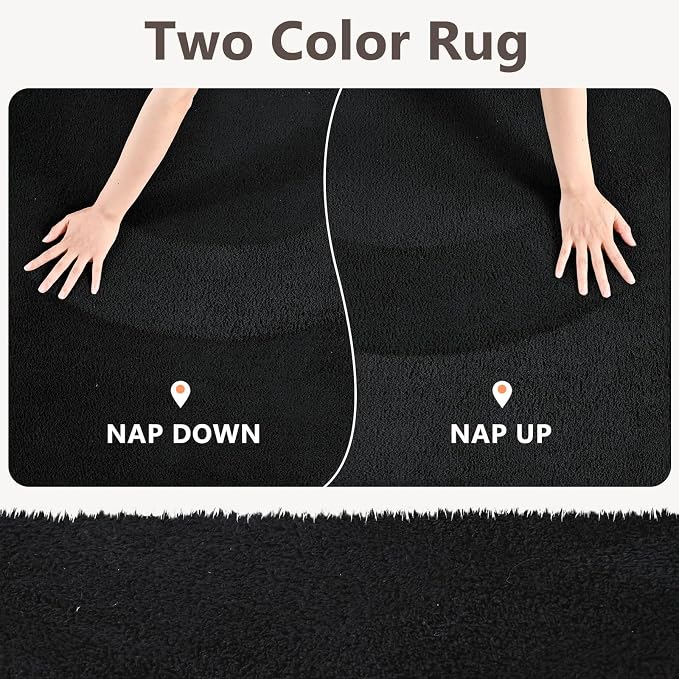 2x10 Black Solid Runner Rug Washable Non-Slip - Image 9