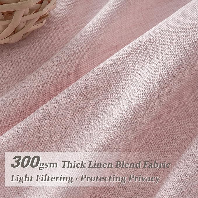 Cute Baby Pink Memory Trained Pinch Pleated Curtains 84 Inch Length 2 Panels Set - Image 2