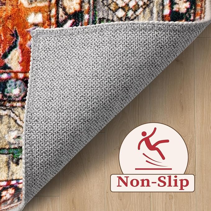 SERISSA 9x12 Washable Non Slip Boho Area Rug - Image 3