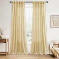 Cream Yellow Curtains 108 Inches Long by Nanspring