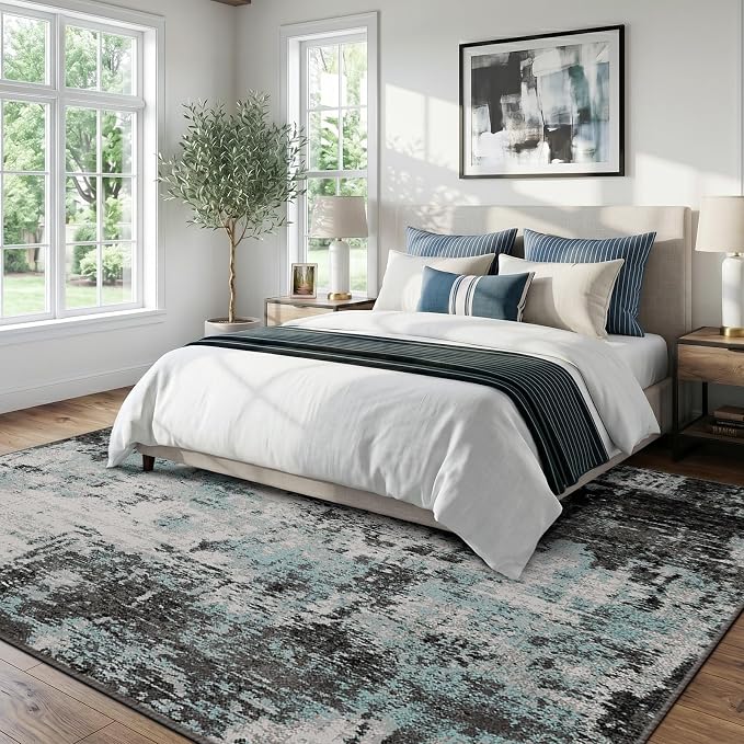 RELEANY Washable 5'x7' Abstract Area Rug - Image 2