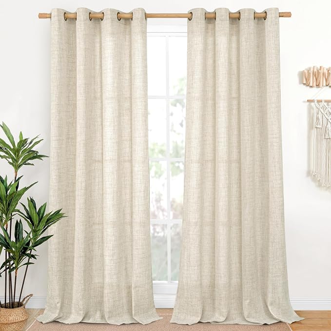 YoungsTex Linen Curtains 84 Inch Length by YoungsTex