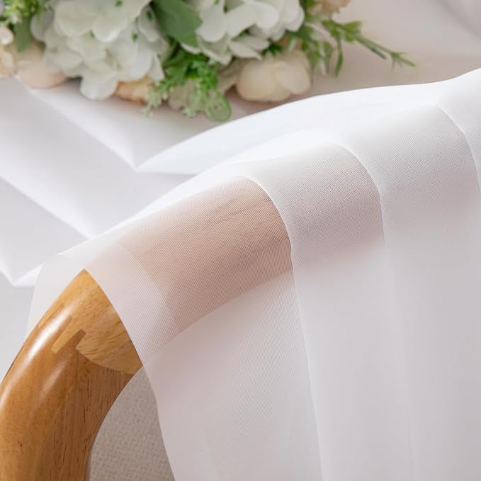 Chyhomenyc Sheer Valances for Windows, Light Filtering Small Window Curtains - Image 4