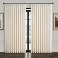 Extra Wide Pinch Pleat Thick Linen Sheer Curtains 96 Inches Long by PleatedDrapes