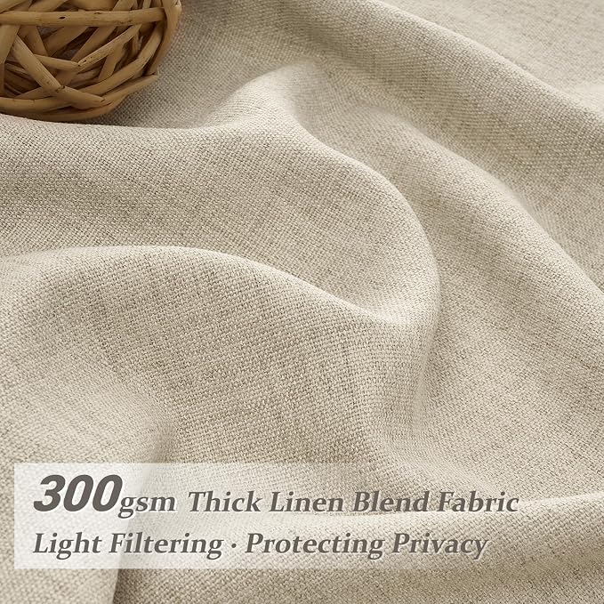 Pinch Pleated Warm Beige Sheer Curtains 102 Inches Long - Image 3