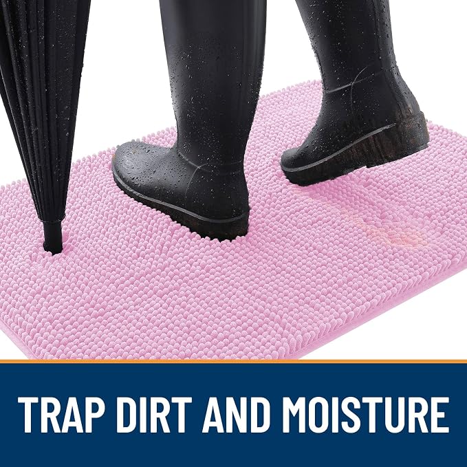 OLANLY Dog Door Mat for Muddy Paws 45x27, Super Absorbent Chenille Mud Mat | - Image 2