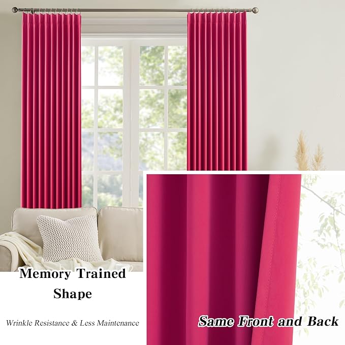 Pinch Pleat Curtains 92 Inches Long, Home Fashion Microfiber Thermal Insulated - Image 6