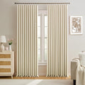 Cream Beige Fancy Track Curtains 90 Inches Long, 72 Inch Wide Blackout Double by KEQIAOSUOCAI