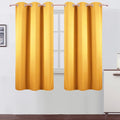 Yellow Thermal Blackout Curtains/42 x 63 Inch/Set of 2 Panels Room Darkening by Lemomo