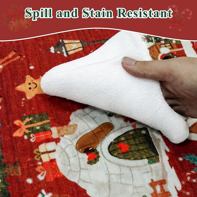 2x3 Christmas Cute Area Rug : Non-Slip Washable Winter Holiday Indoor Doormat - Image 7