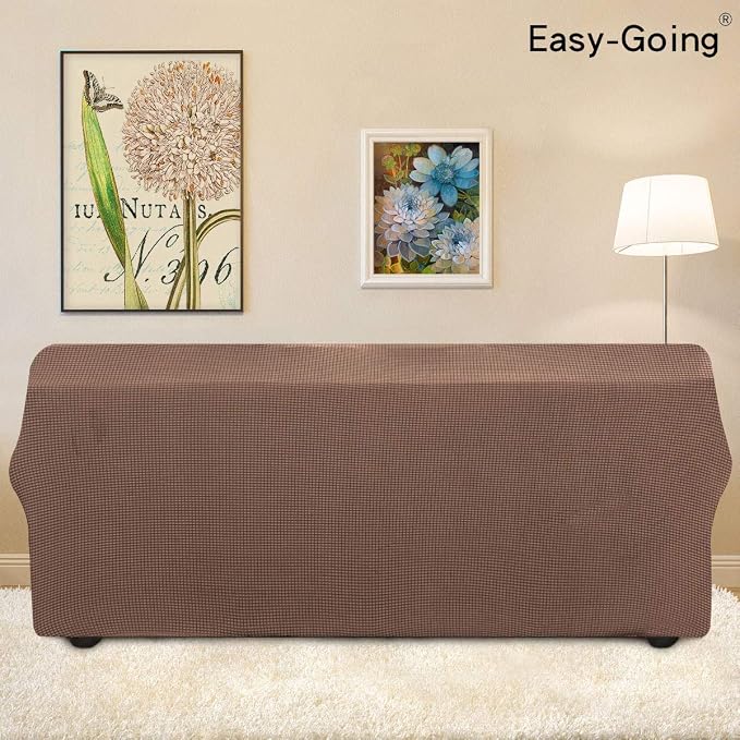 Easy-Going Stretch Oversized Sofa Couch Slipcover Washable Brown | 1-Piece - Image 4