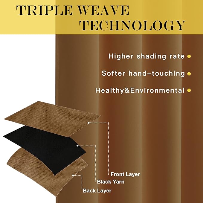 NICETOWN Blackout Curtain for Living Room 95 inch Length - Image 3